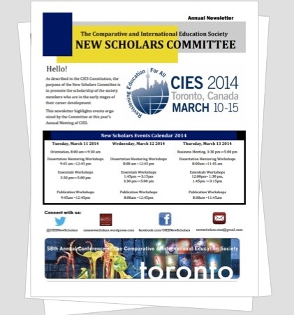 CIES New Scholars 2014 Newsletter